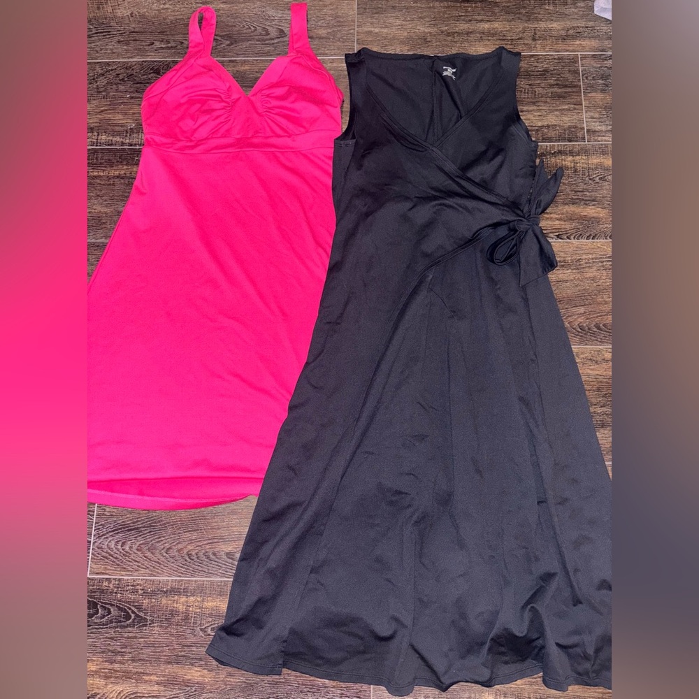 Patagonia Black and Pink Midi Dress